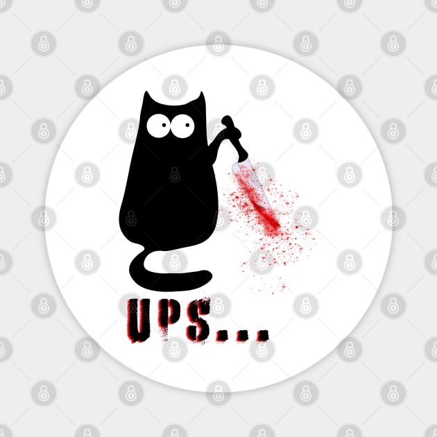 Bad Cat "UPS" Magnet by Hispaniola-Fineart